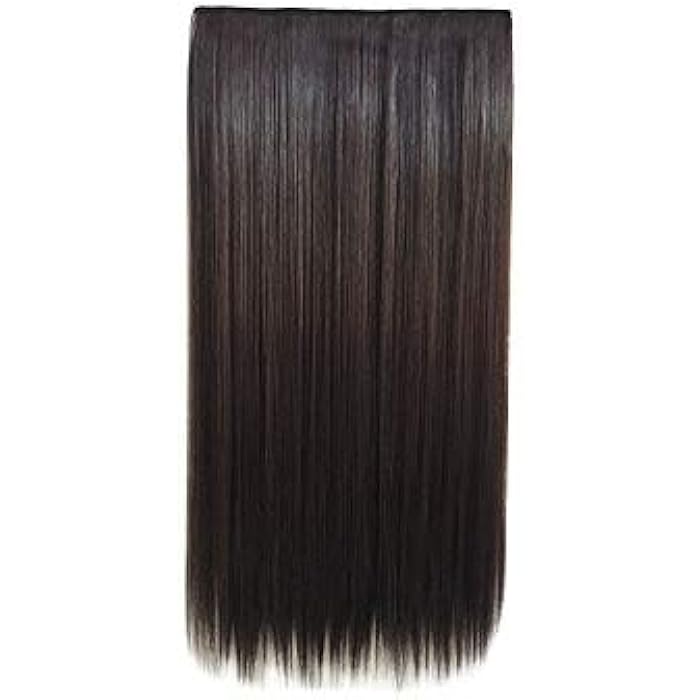 DILLARDS Women's Synthetic Hair Brown Straight Fashion Wig Accessory One Piece Of Seamless Hair Extension - Image 2